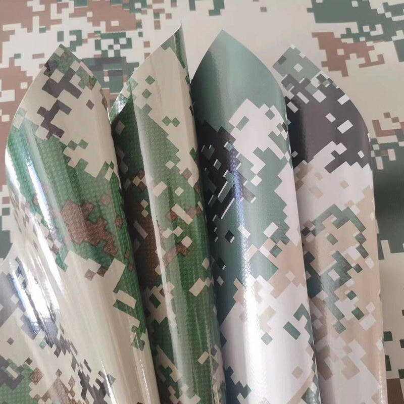 Camouflage Pulvis PVC Coated Polyester Tarps